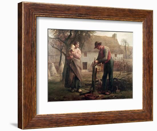 Peasant Grafting a Tree-Jean-François Millet-Framed Giclee Print