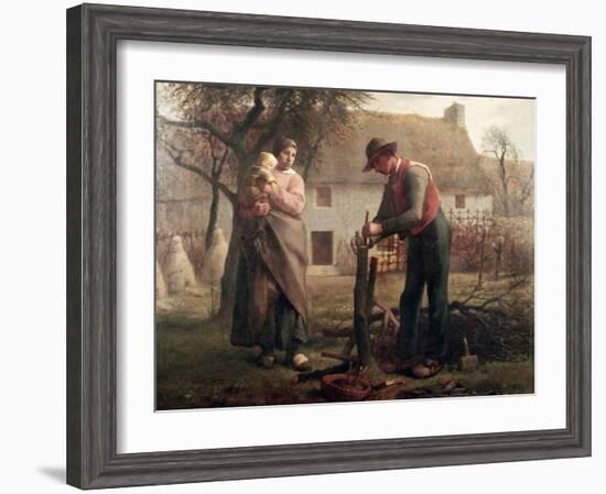 Peasant Grafting a Tree-Jean-François Millet-Framed Giclee Print