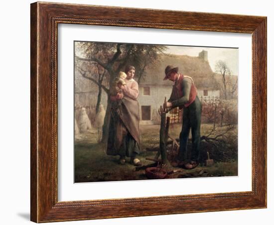 Peasant Grafting a Tree-Jean-François Millet-Framed Giclee Print