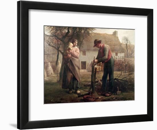Peasant Grafting a Tree-Jean-François Millet-Framed Giclee Print
