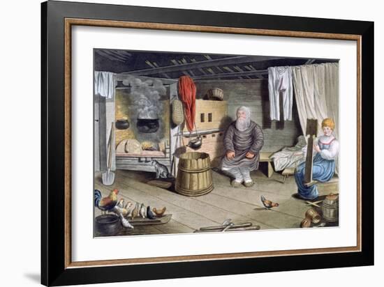 Peasant House, Russia, 1821-AC Houbigaot-Framed Giclee Print