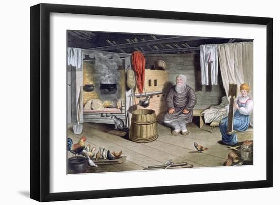 Peasant House, Russia, 1821-AC Houbigaot-Framed Giclee Print