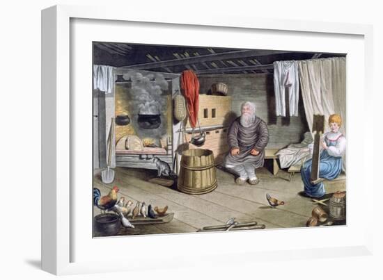 Peasant House, Russia, 1821-AC Houbigaot-Framed Giclee Print