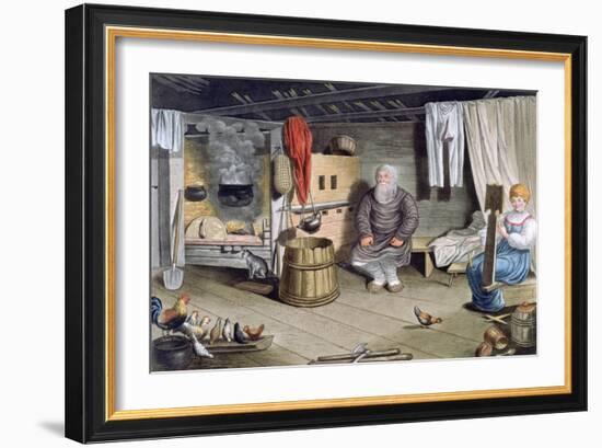 Peasant House, Russia, 1821-AC Houbigaot-Framed Giclee Print