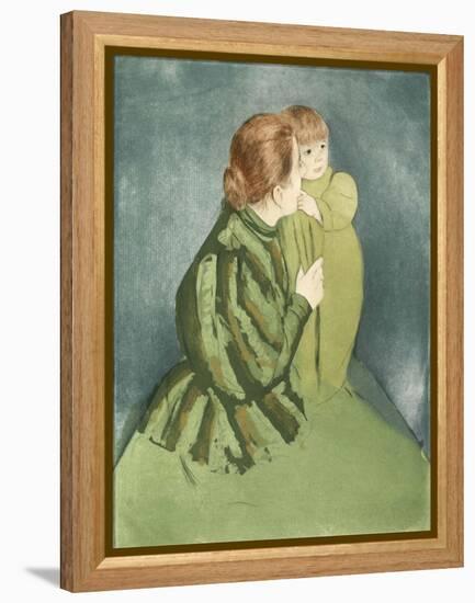 Peasant Mother and Child-Mary Cassatt-Framed Premier Image Canvas