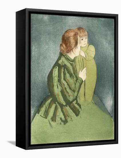Peasant Mother and Child-Mary Cassatt-Framed Premier Image Canvas