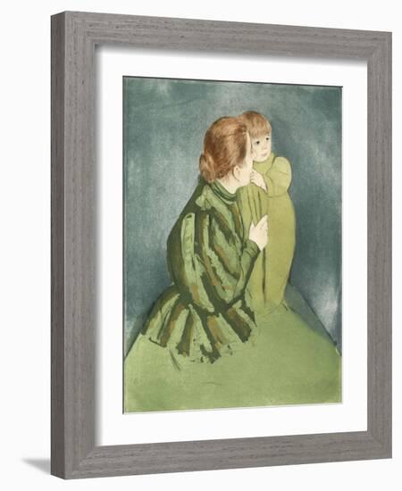 Peasant Mother and Child-Mary Cassatt-Framed Giclee Print