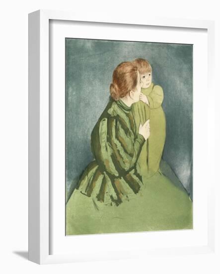 Peasant Mother and Child-Mary Cassatt-Framed Giclee Print