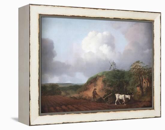 Peasant Ploughing with Two Horses, 1750-1753-Thomas Gainsborough-Framed Premier Image Canvas