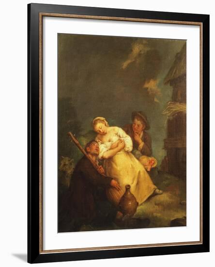 Peasant Scene-Pietro Longhi-Framed Giclee Print