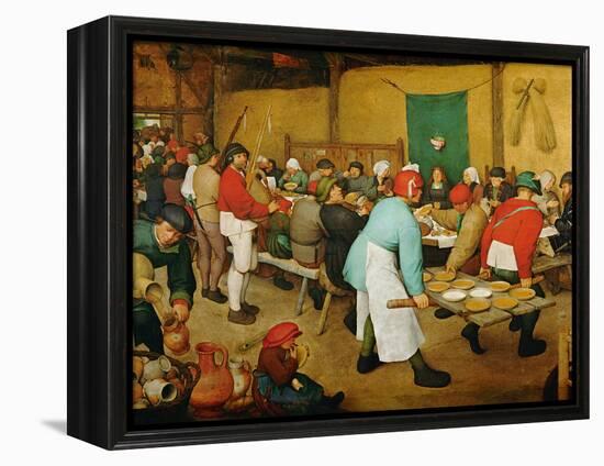 Peasant Wedding (Bauernhochzeit), 1568-Pieter Bruegel the Elder-Framed Premier Image Canvas