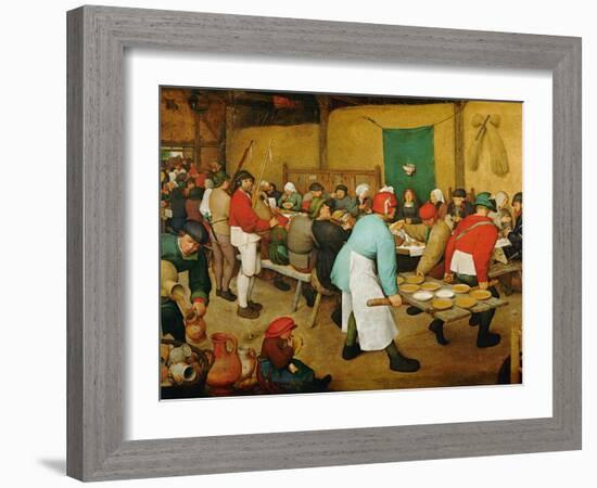 Peasant Wedding (Bauernhochzeit), 1568-Pieter Bruegel the Elder-Framed Giclee Print