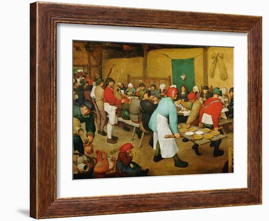 Peasant Wedding (Bauernhochzeit), 1568-Pieter Bruegel the Elder-Framed Giclee Print