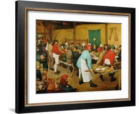 Peasant Wedding (Bauernhochzeit), 1568-Pieter Bruegel the Elder-Framed Giclee Print