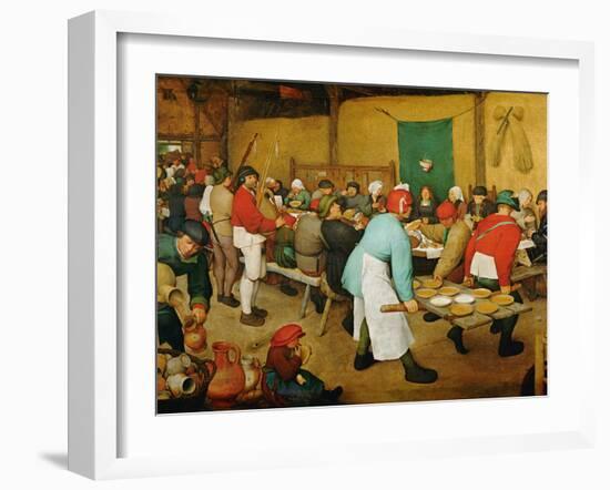 Peasant Wedding (Bauernhochzeit), 1568-Pieter Bruegel the Elder-Framed Giclee Print