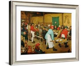 Peasant Wedding (Bauernhochzeit), 1568-Pieter Bruegel the Elder-Framed Giclee Print