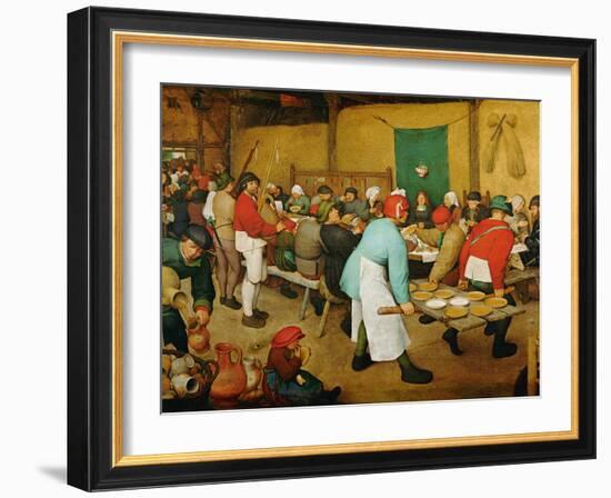 Peasant Wedding (Bauernhochzeit), 1568-Pieter Bruegel the Elder-Framed Giclee Print