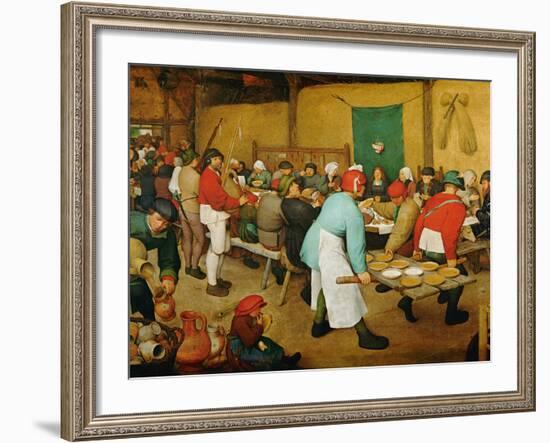 Peasant Wedding (Bauernhochzeit), 1568-Pieter Bruegel the Elder-Framed Giclee Print