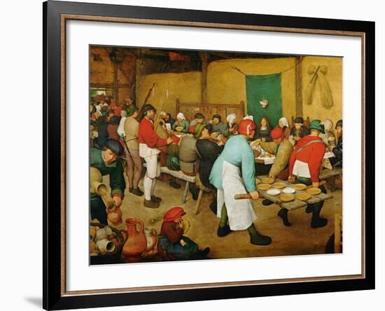 Peasant Wedding (Bauernhochzeit), 1568-Pieter Bruegel the Elder-Framed Giclee Print