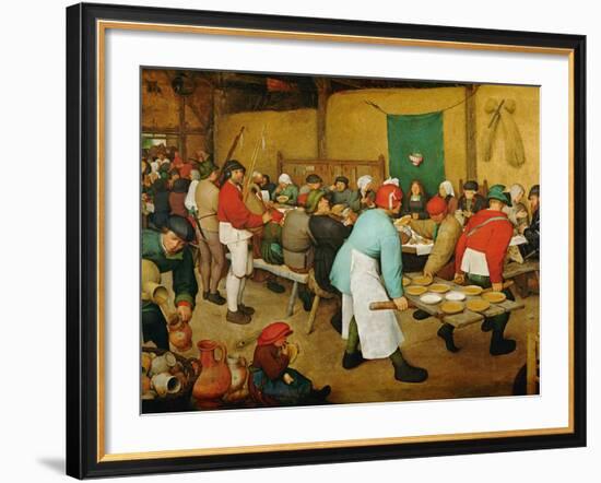 Peasant Wedding (Bauernhochzeit), 1568-Pieter Bruegel the Elder-Framed Giclee Print