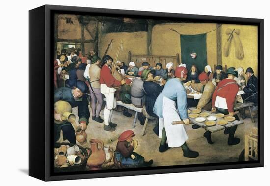 Peasant Wedding (Bauernhochzeit)-Pieter Bruegel the Elder-Framed Stretched Canvas