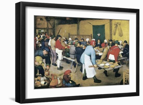 Peasant Wedding (Bauernhochzeit)-Pieter Bruegel the Elder-Framed Premium Giclee Print