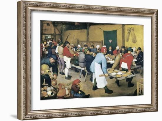 Peasant Wedding (Bauernhochzeit)-Pieter Bruegel the Elder-Framed Art Print