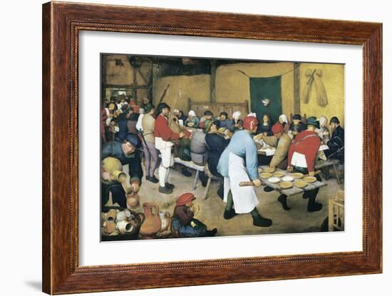 Peasant Wedding (Bauernhochzeit)-Pieter Bruegel the Elder-Framed Art Print