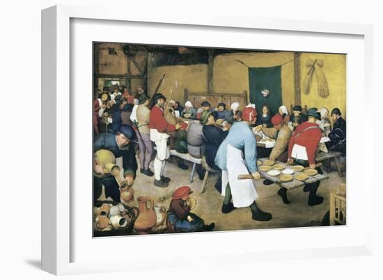 Peasant Wedding (Bauernhochzeit)-Pieter Bruegel the Elder-Framed Art Print