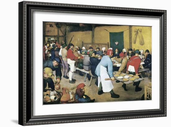 Peasant Wedding (Bauernhochzeit)-Pieter Bruegel the Elder-Framed Art Print