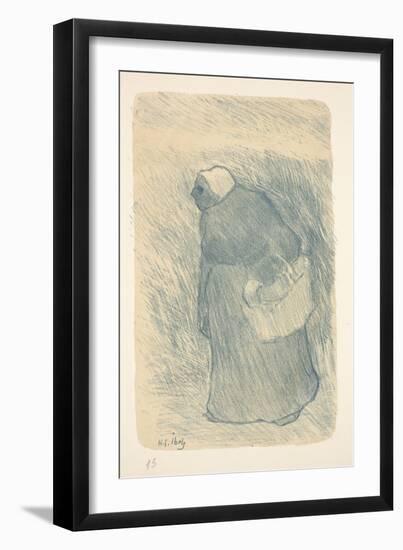 Peasant with a Basket, or Paysanne Avec Lampe, 1895 (Color Litho)-Henri-Gabriel Ibels-Framed Giclee Print