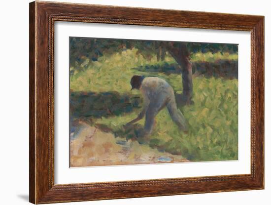 Peasant with a Hoe, c.1882-Georges Pierre Seurat-Framed Giclee Print