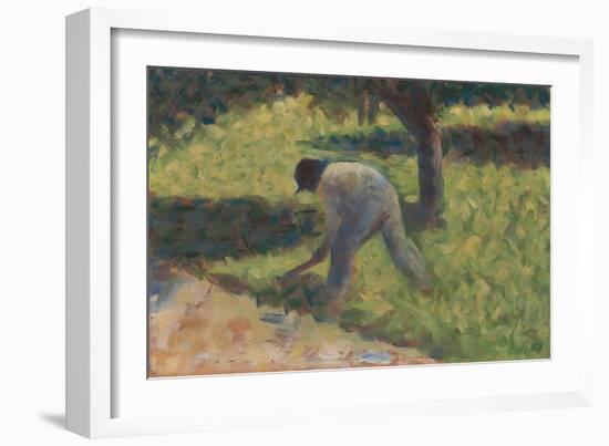 Peasant with a Hoe, c.1882-Georges Pierre Seurat-Framed Giclee Print