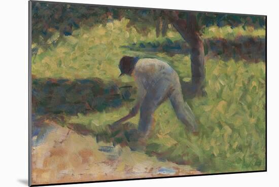 Peasant with a Hoe, c.1882-Georges Pierre Seurat-Mounted Giclee Print