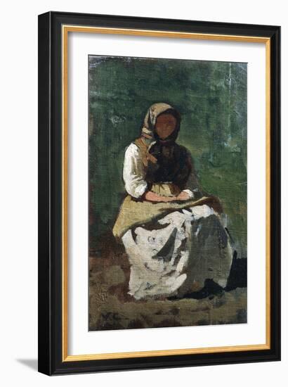 Peasant Woman at Montemurlo, 1862-Vincenzo Cabianca-Framed Giclee Print