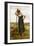 Peasant Woman Leaning on a Pitchfork-Julien Dupre-Framed Giclee Print