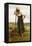 Peasant Woman Leaning on a Pitchfork-Julien Dupré-Framed Premier Image Canvas