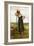 Peasant Woman Leaning on a Pitchfork-Julien Dupré-Framed Giclee Print