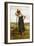 Peasant Woman Leaning on a Pitchfork-Julien Dupré-Framed Giclee Print