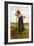 Peasant Woman Leaning on a Pitchfork-Julien Dupré-Framed Giclee Print