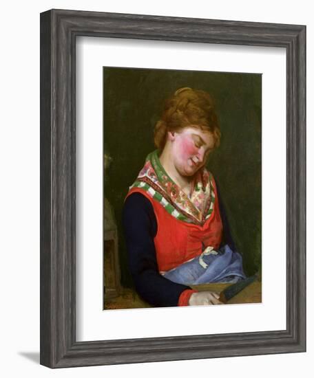 Peasant Woman Sleeping, 1853-Gustave Courbet-Framed Giclee Print