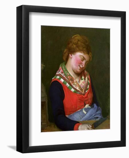 Peasant Woman Sleeping, 1853-Gustave Courbet-Framed Giclee Print