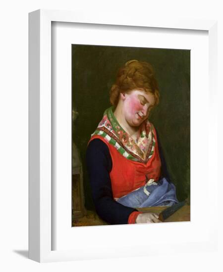 Peasant Woman Sleeping, 1853-Gustave Courbet-Framed Giclee Print