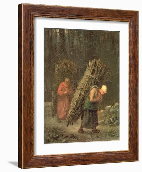 Peasant Women with Brushwood, circa 1858-Jean-François Millet-Framed Giclee Print