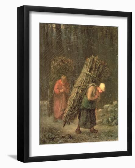 Peasant Women with Brushwood, circa 1858-Jean-François Millet-Framed Giclee Print
