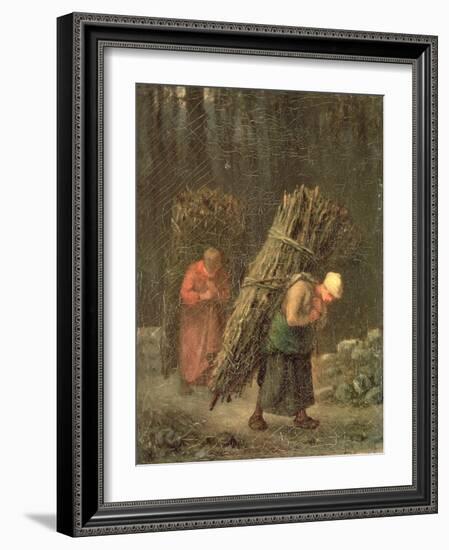 Peasant Women with Brushwood, circa 1858-Jean-François Millet-Framed Giclee Print