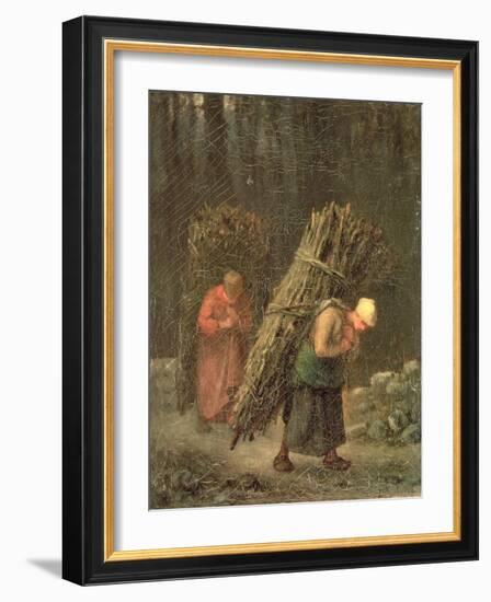 Peasant Women with Brushwood, circa 1858-Jean-François Millet-Framed Giclee Print