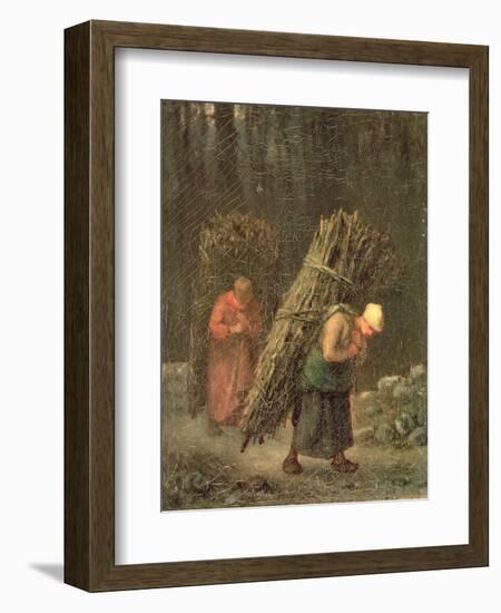 Peasant Women with Brushwood, circa 1858-Jean-François Millet-Framed Giclee Print