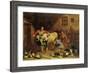 Peasants and Animals (The Lombard Farmhouse Farmstead)-Fortunato Depero-Framed Giclee Print