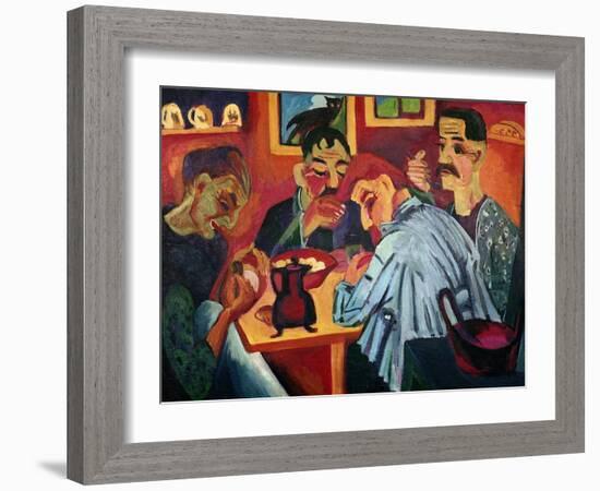 Peasants at Midday, 1920-Ernst Ludwig Kirchner-Framed Giclee Print